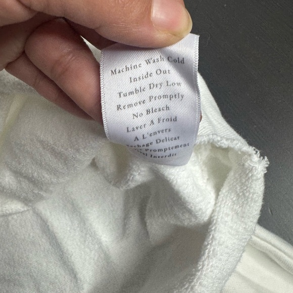 Frank & Eileen Kane Caplet Hoodie Sweatshirt Cream Grey Stripe Size Small - Picture 6 of 8